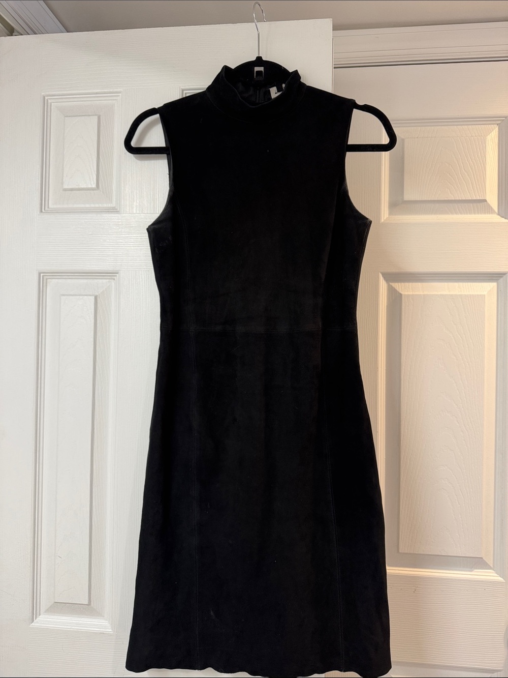 Theory Sleeveless Black Mock-Neck Mini Dress